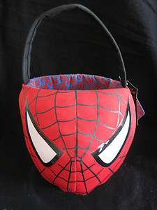 Spider Man Halloween candy bucket pail basket Marvel plush Easter 
