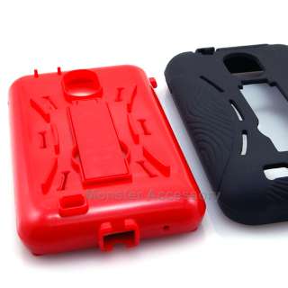   Red Kickstand Double Layer Case Samsung Galaxy S2 (Sprint) Epic Touch