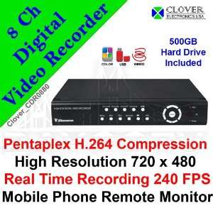  CLOVER CDR0880 Low Cost 8 CH Triplex H.264 Real Time Recording 