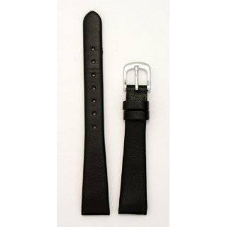 Ladies Genuine Italian Leather Watchband Black 10mm Watch Band