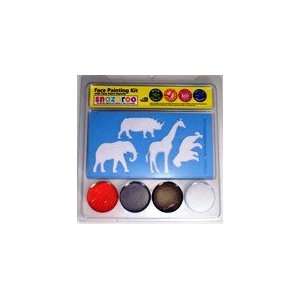   , Giraffe, Rhino, Tiger Face Paint Kit with Stencils Toys & Games