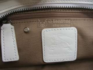 BURBERRY Super Nova Check White Patent Leather Small Bag Clutch Purse 