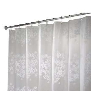  Interdesign Fiore Eva Stall Size Shower Curtain, White, 54 