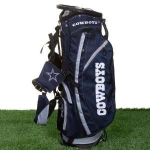   Cowboys Navy Blue Silver Fairway Stand Golf Bag