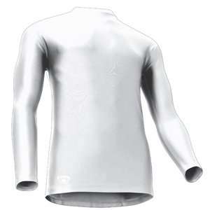    Fit Compression Long Sleeve Mock, Large, White
