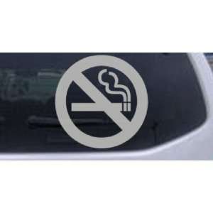  No Smoking Car Window Wall Laptop Decal Sticker    Silver 