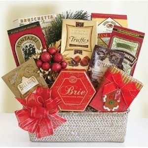 Festive Holiday Feast Gourmet Food Christmas Gift Basket:  