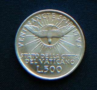 1958 Italy Vatican SEDE VACANTE rare silver coin UNC  