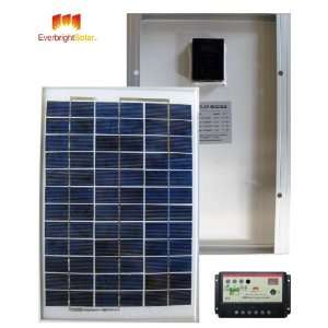  10 Watt Solar Panel 12 Volt Battery Charger + Charge Controller 