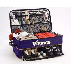 Minnesota Vikings NFL Trunk Organizer with Open Mesh Bottom for Shoes 
