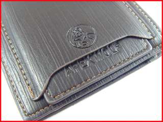 fine bifold real genuine leather purse wallet ID holder  