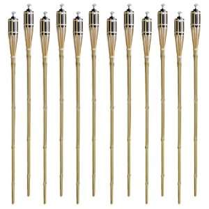   Tiki Style Torches   48 Length   Metal Oil Canister Patio, Lawn