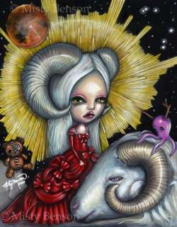   eye girl gothic rococo ram octopus zodiac sign Aries teddy bear  