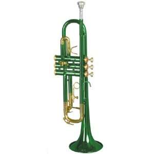  New Green Concert Band Trumpet w/case Approved+Warranty 