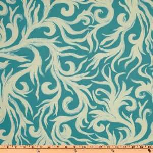  44 Wide Wildwood Collection Wild Swirl Aqua Fabric By 