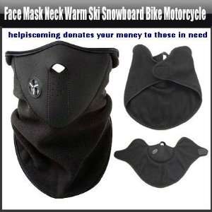 Black Thermal Fleece Face Mask Facemask Snowboard Snowmobile Snow Ski 